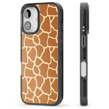 iPhone 16 Pro Max Giraffe Pattern Black Impact Phone Case