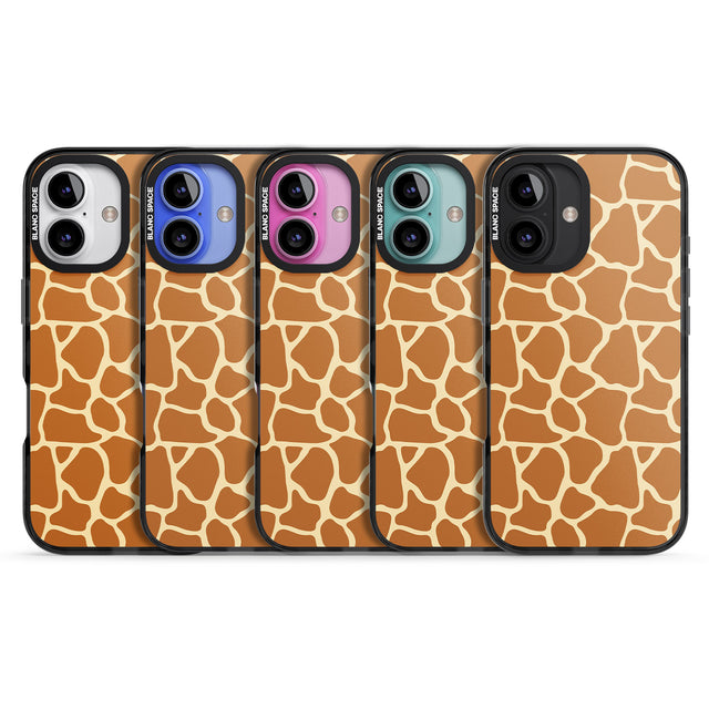 iPhone 16 Pro Max Giraffe Pattern Black Impact Phone Case