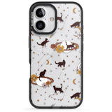 iPhone 16 Pro Max Halloween Cats and Astrology Black Impact Phone Case