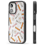 Floral Candy Black Impact Phone Case for iPhone 16, iPhone 16 Plus