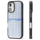 iPhone 16 Pro Max Happy Place (Blue) Black Impact Phone Case + Magsafe