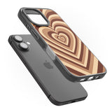 iPhone 16 Pro Max Latte Heart Illusion Black Impact Phone Case