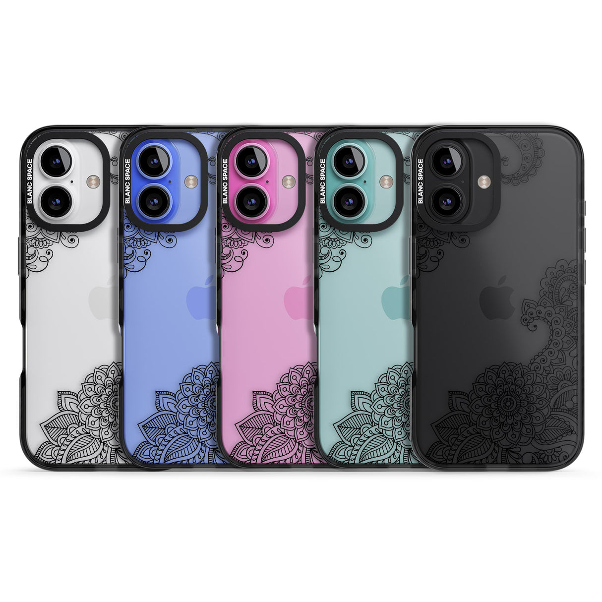 iPhone 16 Pro Max Black Henna Botanicals Black Impact Phone Case