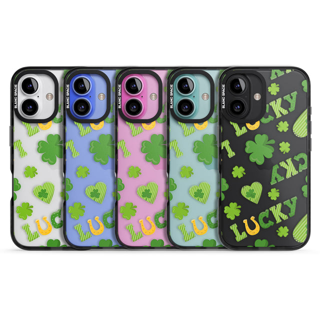 iPhone 16 Pro Max Lucky Irish Clover Black Impact Phone Case