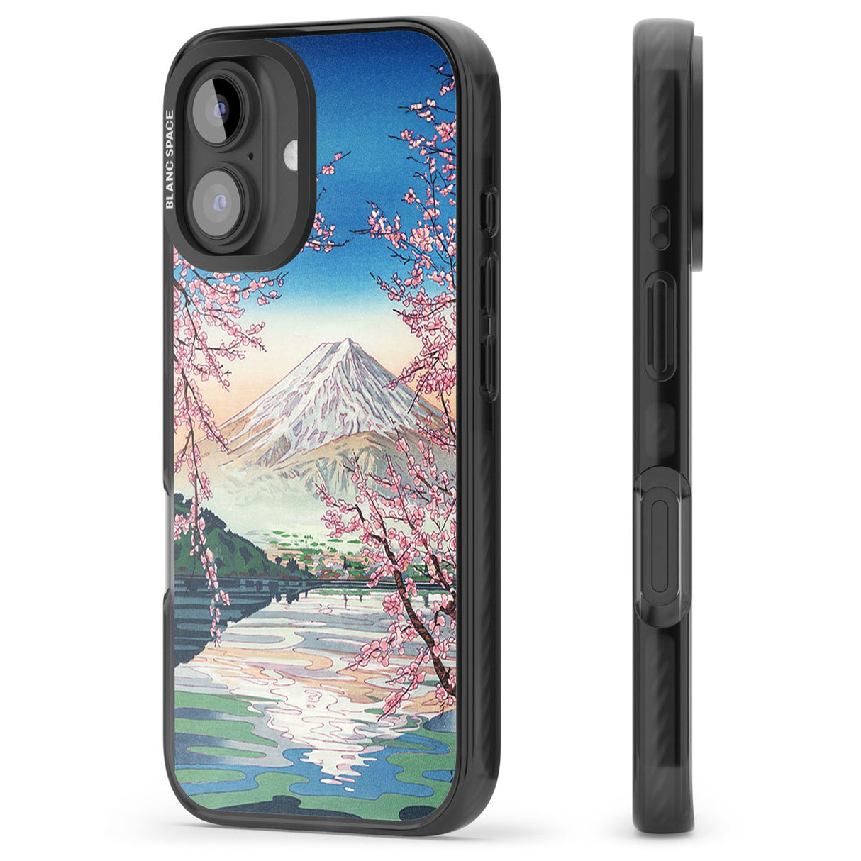 Mt. Fuji from Lake Kawaguchi Black Impact Phone Case for iPhone 16, iPhone 16 Plus