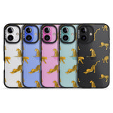 iPhone 16 Pro Max Clear Jaguar Jungle Cat Pattern Black Impact Phone Case