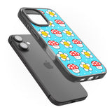 iPhone 16 Pro Max Shroom Bunnies Kawaii Pattern Black Impact Phone Case