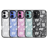 iPhone 16 Pro Max Forest Animal Silhouettes: White/Clear Black Impact Phone Case