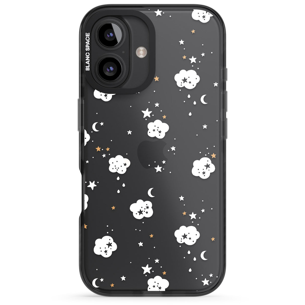 iPhone 16 Pro Max Stars & Clouds Black Impact Phone Case