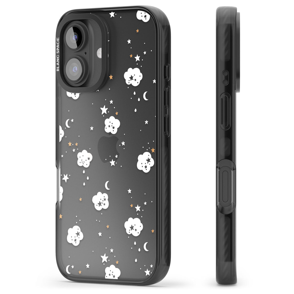 iPhone 16 Pro Max Stars & Clouds Black Impact Phone Case