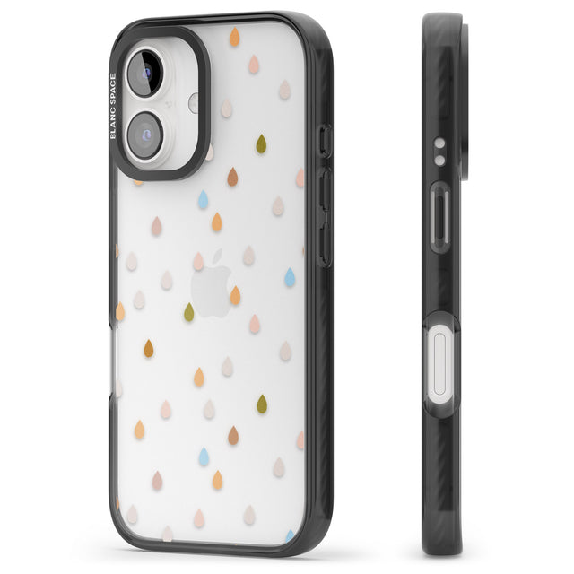 iPhone 16 Pro Max Raindrops Black Impact Phone Case