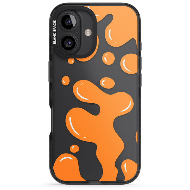 iPhone 16 Pro Max Orange Lava Lamp Black Impact Phone Case