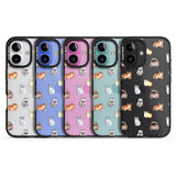 iPhone 16 Pro Max Cute Cat Pattern - Clear Black Impact Phone Case