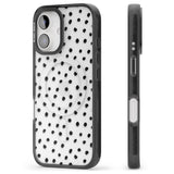 iPhone 16 Pro Max Messy Black Dot Pattern Black Impact Phone Case