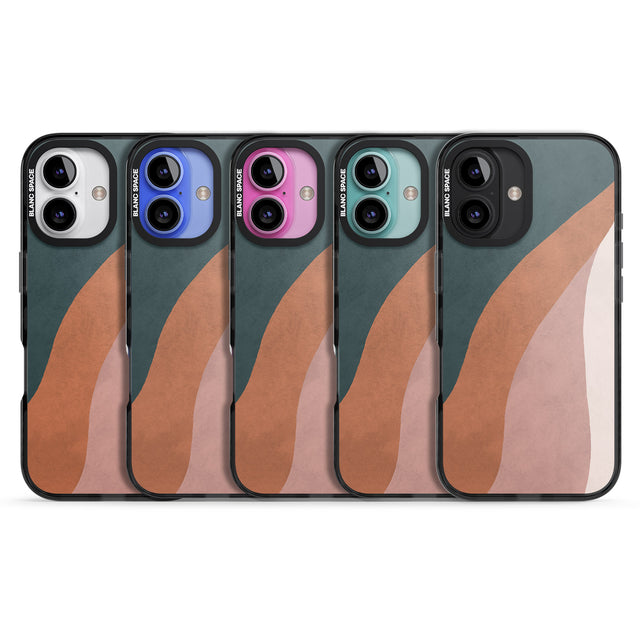 iPhone 16 Pro Max Lush Abstract Watercolour: Design #7 Black Impact Phone Case