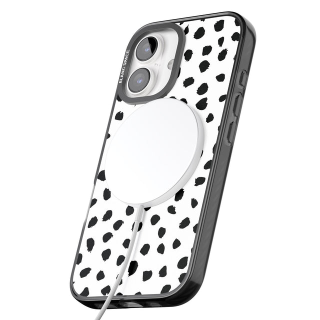 iPhone 16 Pro Max Dalmatian Print Black Impact Phone Case