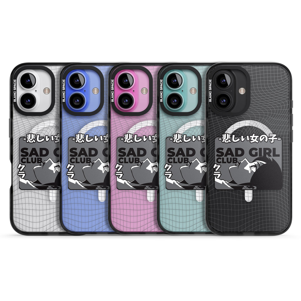 iPhone 16 Pro Max Sad Girl Club Black Impact Phone Case