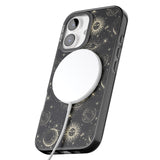 iPhone 16 Pro Max Large Suns, Moons & Clouds Astrological Black Impact Phone Case