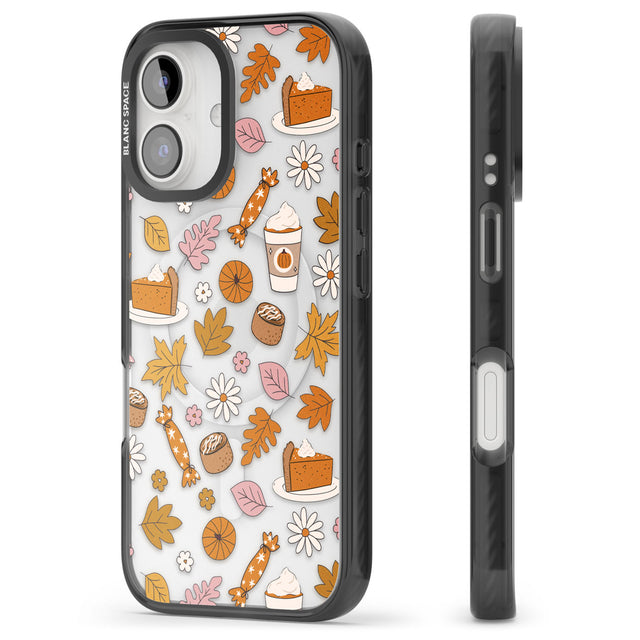 Pumpkin Spice Black Impact Magsafe Phone Case for iPhone 16, iPhone 16 Plus