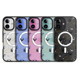 iPhone 16 Pro Max Sweet as Honey Patterns: Bees & Hearts (Clear) Black Impact Phone Case