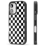 iPhone 16 Pro Max Black Checkered Black Impact Phone Case