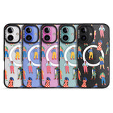 iPhone 16 Pro Max Girls Pattern Black Impact Phone Case