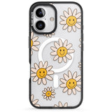 iPhone 16 Daisy Faces Clear Impact Phone Case