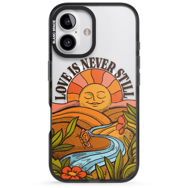 iPhone 16 Pro Max Love is Never Still Black Impact Phone Case + Magsafe