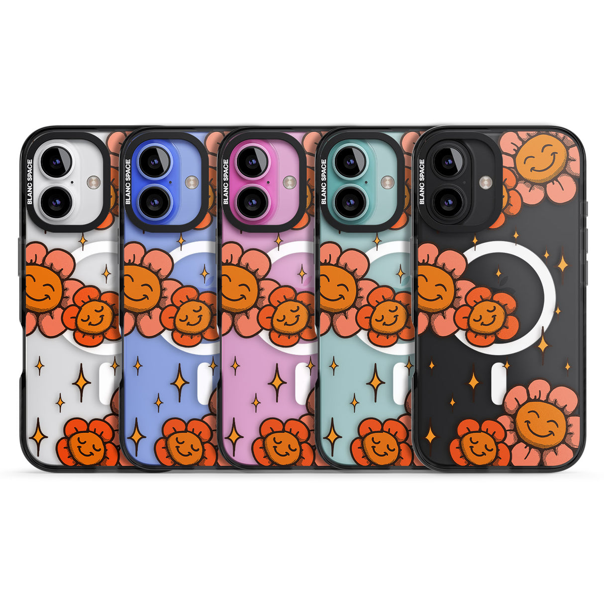 iPhone 16 Pro Max Mellow Flowers Black Impact Phone Case + Magsafe