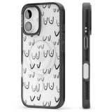 iPhone 16 Pro Max Free the boob (Black) Black Impact Phone Case