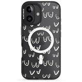 iPhone 16 Pro Max Free the boob (White) Black Impact Phone Case