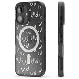 iPhone 16 Pro Max Free the boob (White) Black Impact Phone Case