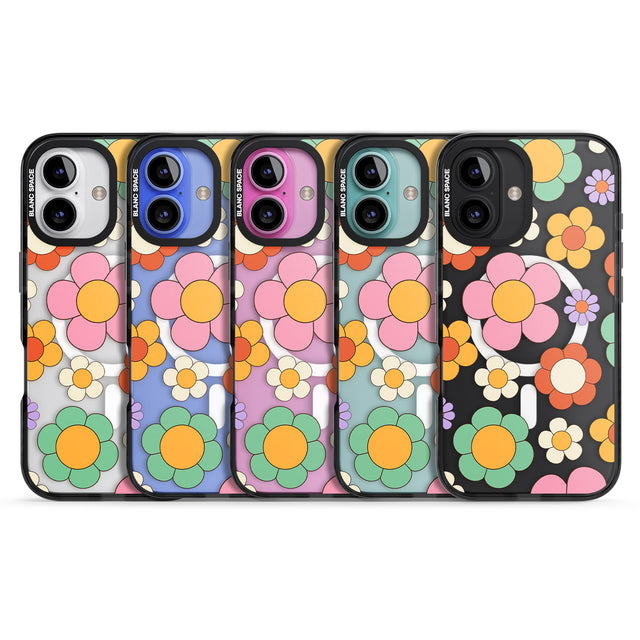 iPhone 16 Groovy Blossoms Clear Impact Phone Case