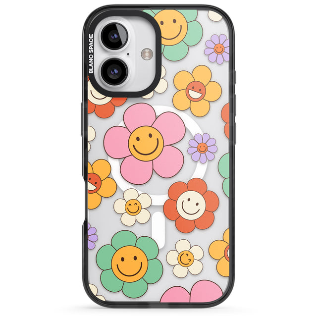 iPhone 16 Happy Blossoms Clear Impact Phone Case