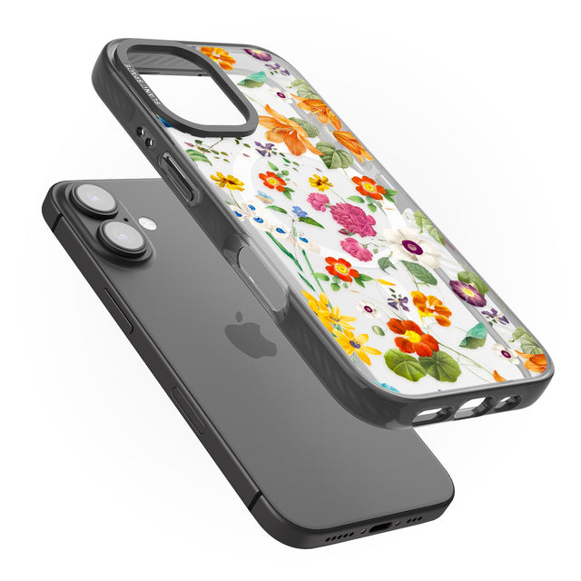 iPhone 16 Whimsical Wildflowers Clear Impact Phone Case