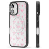 iPhone 16 Pink Bows & Hearts Clear Impact Phone Case