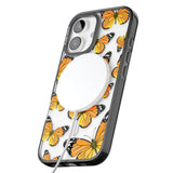 iPhone 16 Pro Max Sun-Yellow Butterflies Black Impact Phone Case