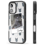 iPhone 16 Pro Max Personalised Korat Cat Photo Black Impact Phone Case