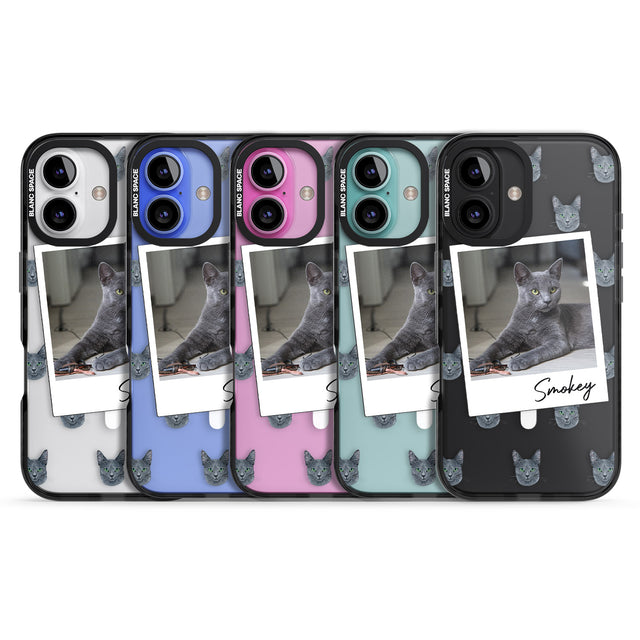 iPhone 16 Pro Max Personalised Korat Cat Photo Black Impact Phone Case