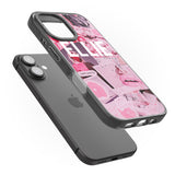 iPhone 16 Pro Max Personalised Sweet Pink Fashion Collage Black Impact Phone Case