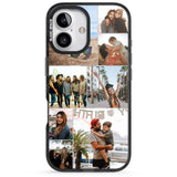 iPhone 16 Pro Max Personalised Photo Grid Black Impact Phone Case