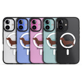 iPhone 16 Pro Max Personalised Hand Painted Sausage Dog Black Impact Phone Case