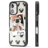 iPhone 16 Pro Max Personalised Pug - Dog Photo Black Impact Phone Case