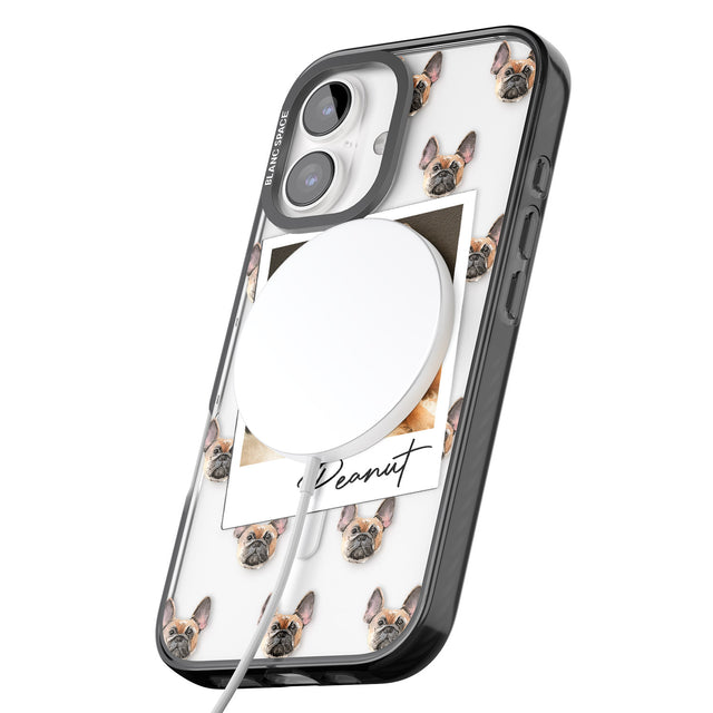 iPhone 16 Pro Max Personalised French Bulldog, Tan - Dog Photo Black Impact Phone Case