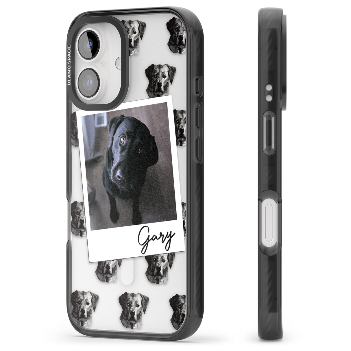 iPhone 16 Pro Max Personalised Labrador, Black - Dog Photo Black Impact Phone Case