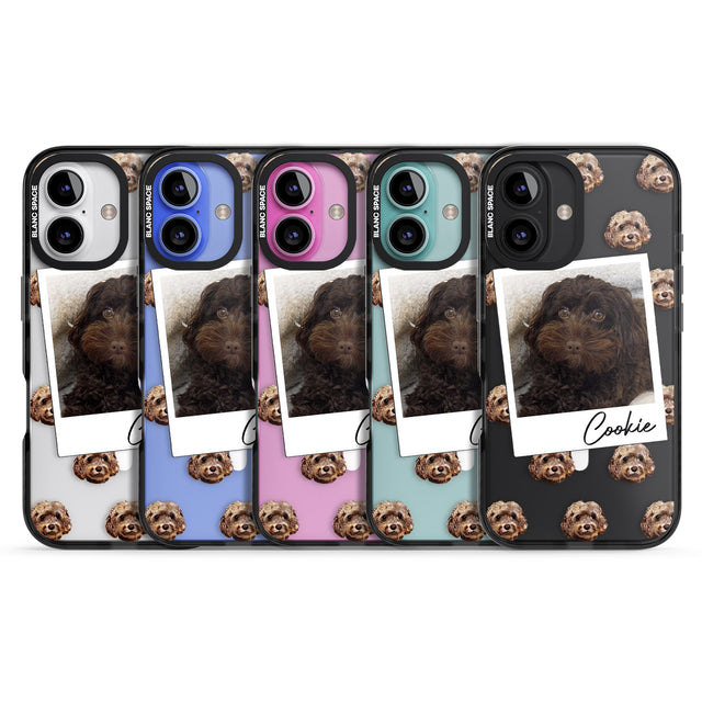 iPhone 16 Pro Max Personalised Cockapoo, Brown - Dog Photo Black Impact Phone Case