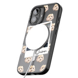 iPhone 16 Pro Max Personalised Cockapoo, Cream - Dog Photo Black Impact Phone Case