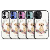 iPhone 16 Pro Max Personalised Yellow Labrador Retriever Dog Portrait Black Impact Phone Case