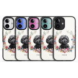 iPhone 16 Pro Max Personalised Black Cockapoo - Watercolour Dog Portrait Black Impact Phone Case