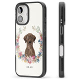 iPhone 16 Pro Max Personalised Chocolate Lab - Watercolour Dog Portrait Black Impact Phone Case